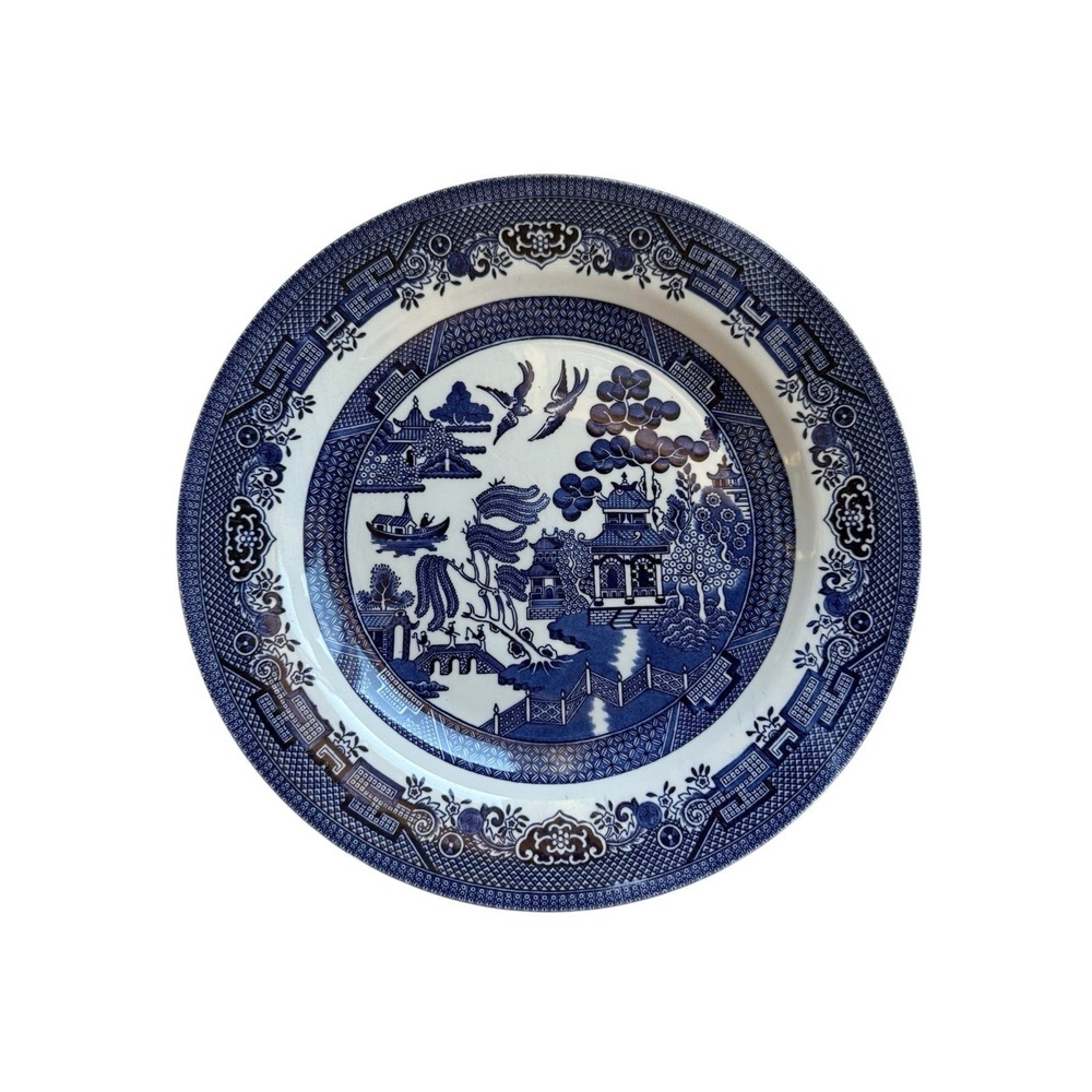 1 - Churchill Blue Willow 10" Dinner Plates